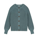 Yuki Frauen Raglan Knitted Cardigan Stone Blue bei Yay Kids
