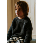 Yuki Kidswear Kinder Chunky Knitted Sweater Charcoal bei Yay Kids
