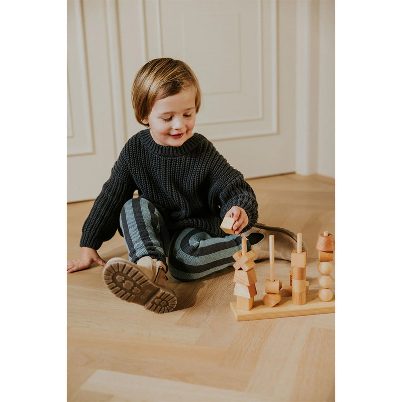 Yuki Kidswear Kinder Chunky Knitted Sweater Charcoal bei Yay Kids