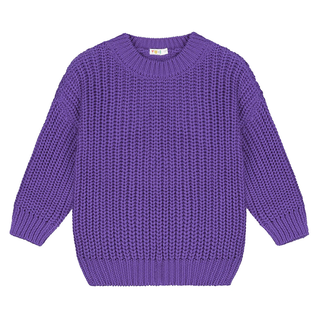 Yuki Kidswear Kinder Chunky Knitted Sweater Amethyst bei Yay Kids