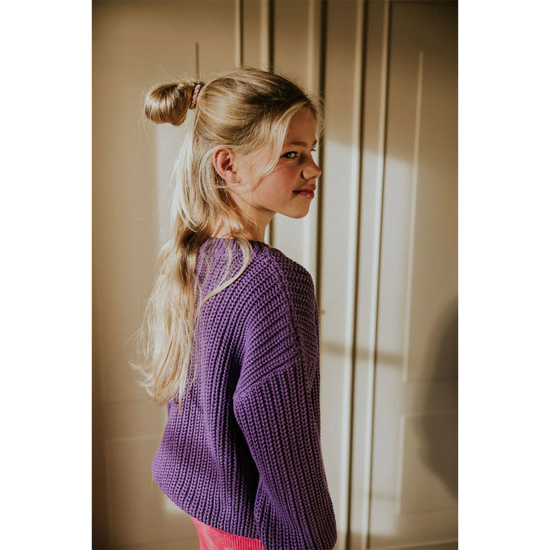 Kinder Strickpullover Chunky Amethyst