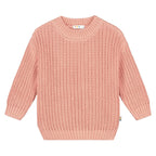 Yuki Kidswear Kinder Strickpullover Chunky Coral Pink bei Yay Kids