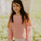 Yuki Kidswear Kinder Strickpullover Chunky Coral Pink bei Yay Kids