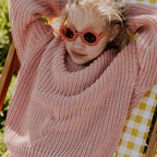 Yuki Kidswear Kinder Strickpullover Chunky Coral Pink bei Yay Kids