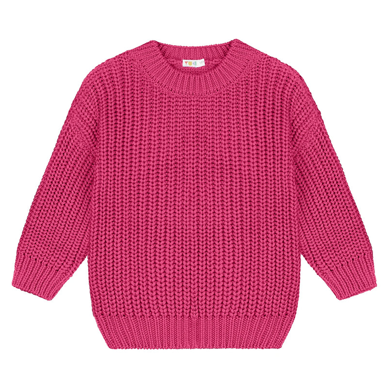 Yuki Kidswear Kinder Chunky Knitted Sweater Fuchsia bei Yay Kids