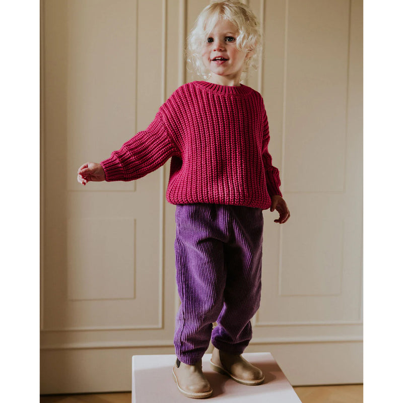 Yuki Kidswear Kinder Chunky Knitted Sweater Fuchsia bei Yay Kids