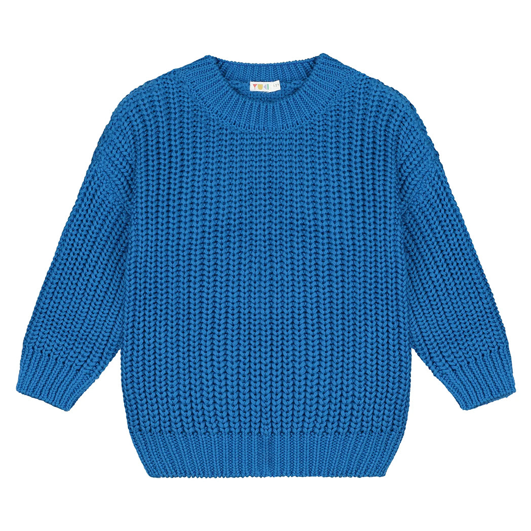 Yuki Kidswear Kinder Chunky Knitted Sweater Royal Blue bei Yay Kids