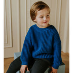 Yuki Kidswear Kinder Chunky Knitted Sweater Royal Blue bei Yay Kids