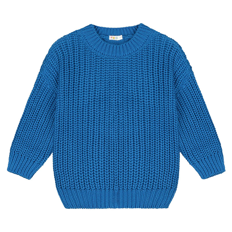 Yuki Kidswear Kinder Chunky Knitted Sweater Royal Blue bei Yay Kids