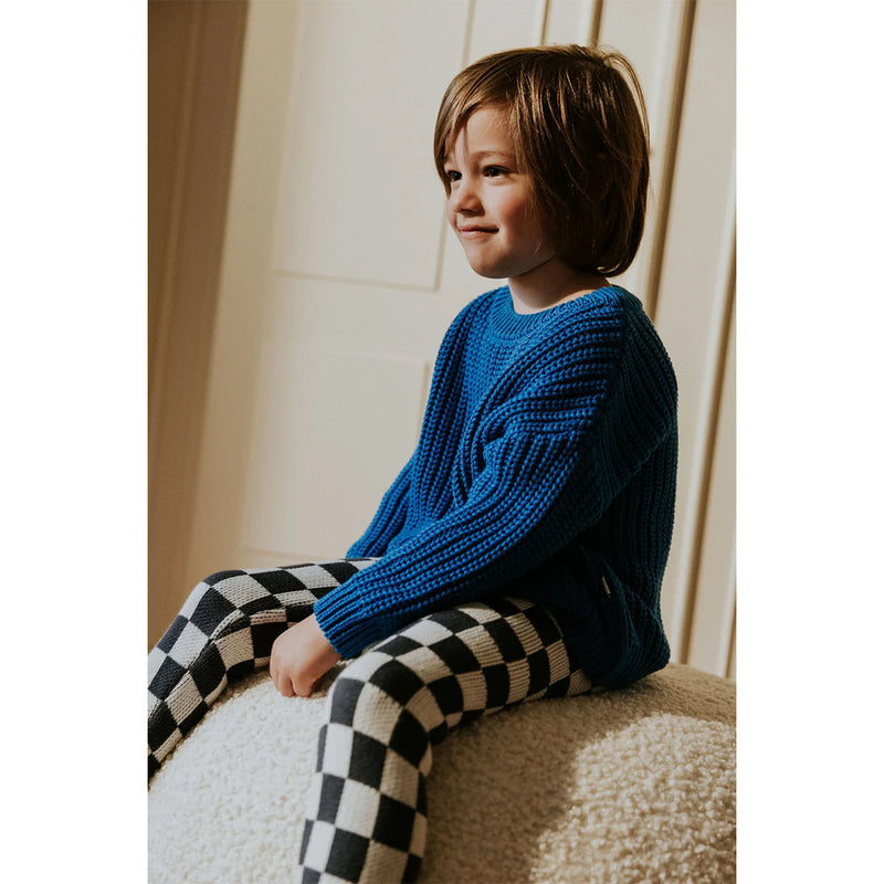 Yuki Kidswear Kinder Chunky Knitted Sweater Royal Blue bei Yay Kids