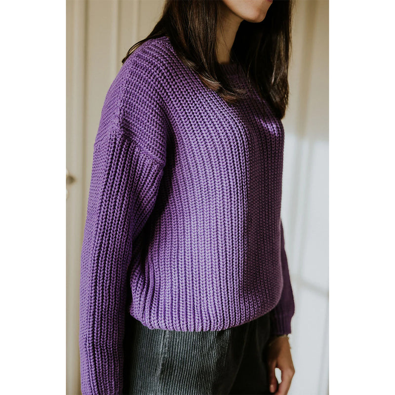 Yuki Kidswear Frauen Chunky Knitted Sweater Amethyst bei Yay Kids