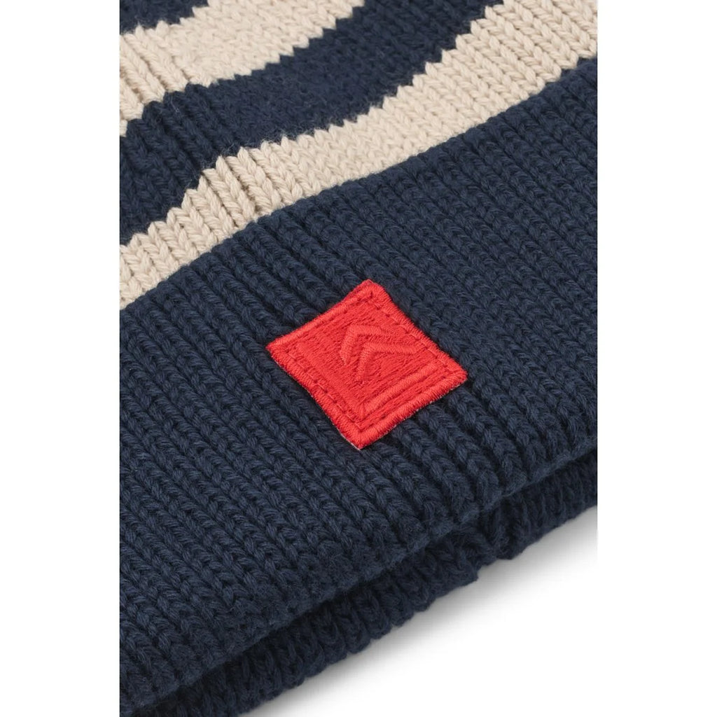 Beanie EZRA Classic Navy/ Sandy Stripe