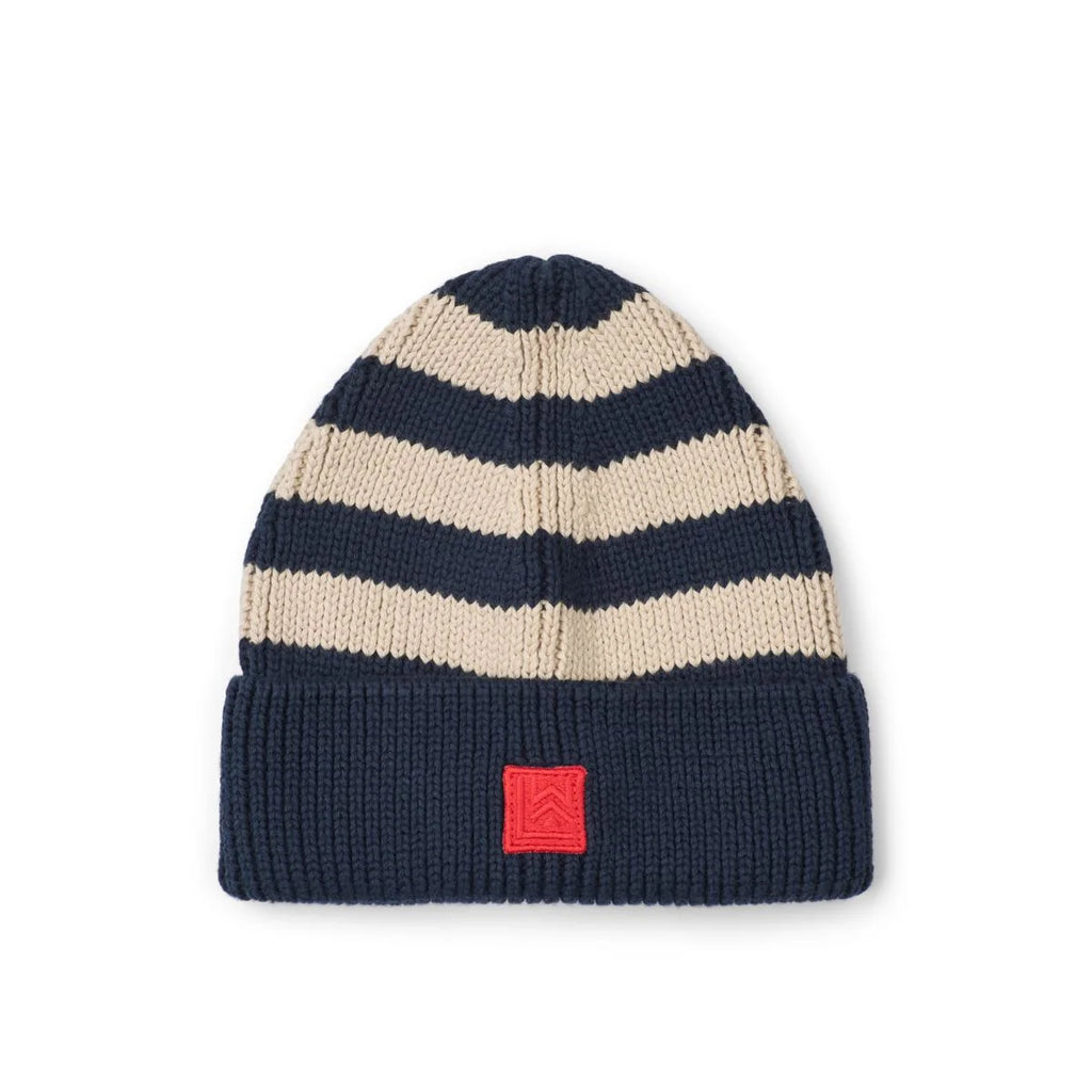 Beanie EZRA Classic Navy/ Sandy Stripe