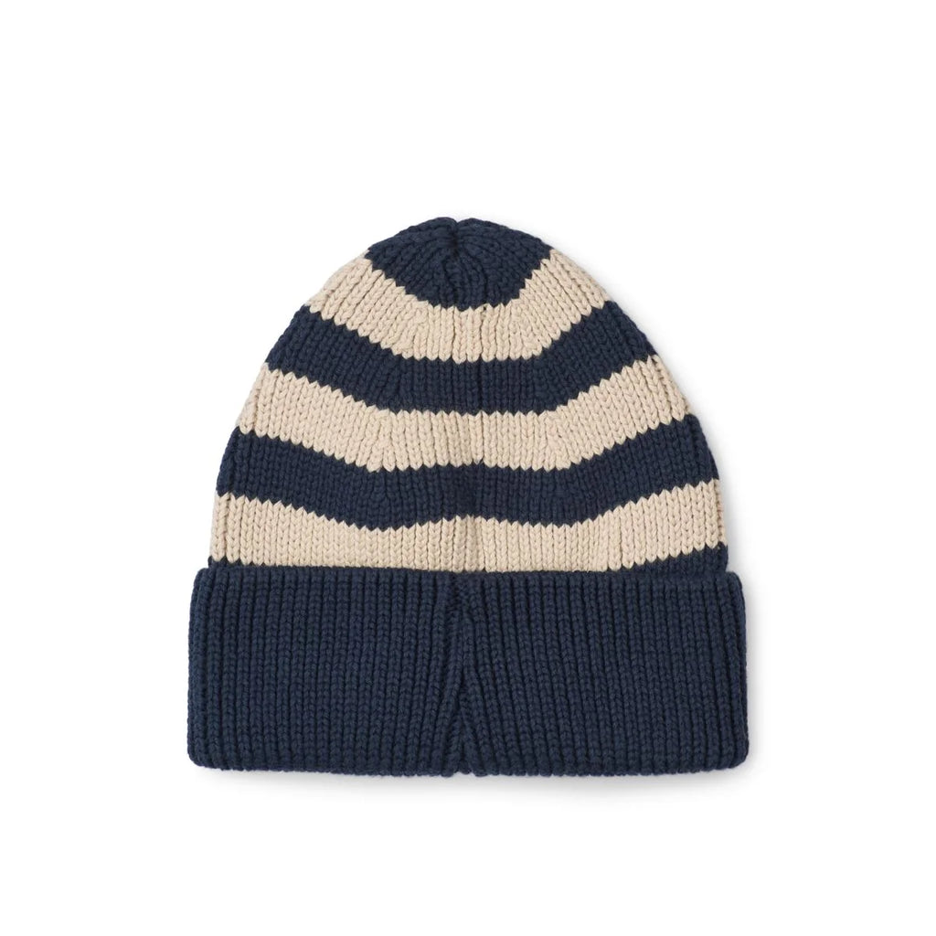 Beanie EZRA Classic Navy/ Sandy Stripe