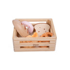 Train with wooden blocks brown