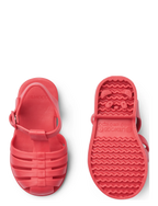 Watermelon-colored sandals