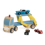 Car transporter with three cars