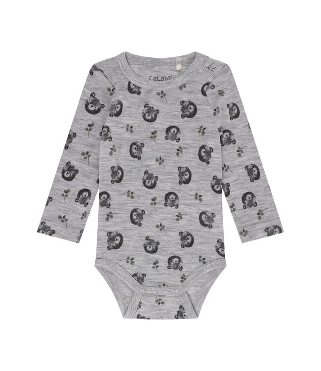 Merino Wool Body with Teddy Motif