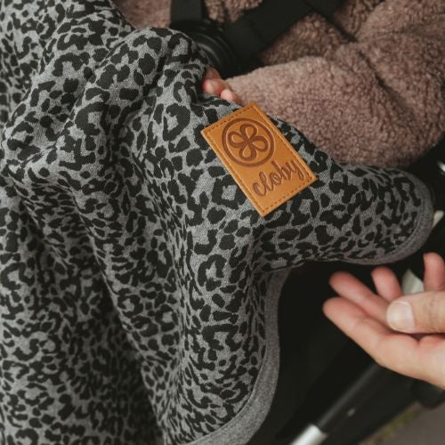 Teddy-Decke in Leopard Grey