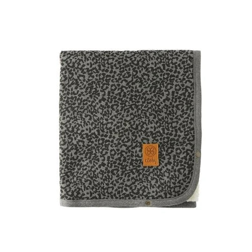 Teddy-Decke in Leopard Grey