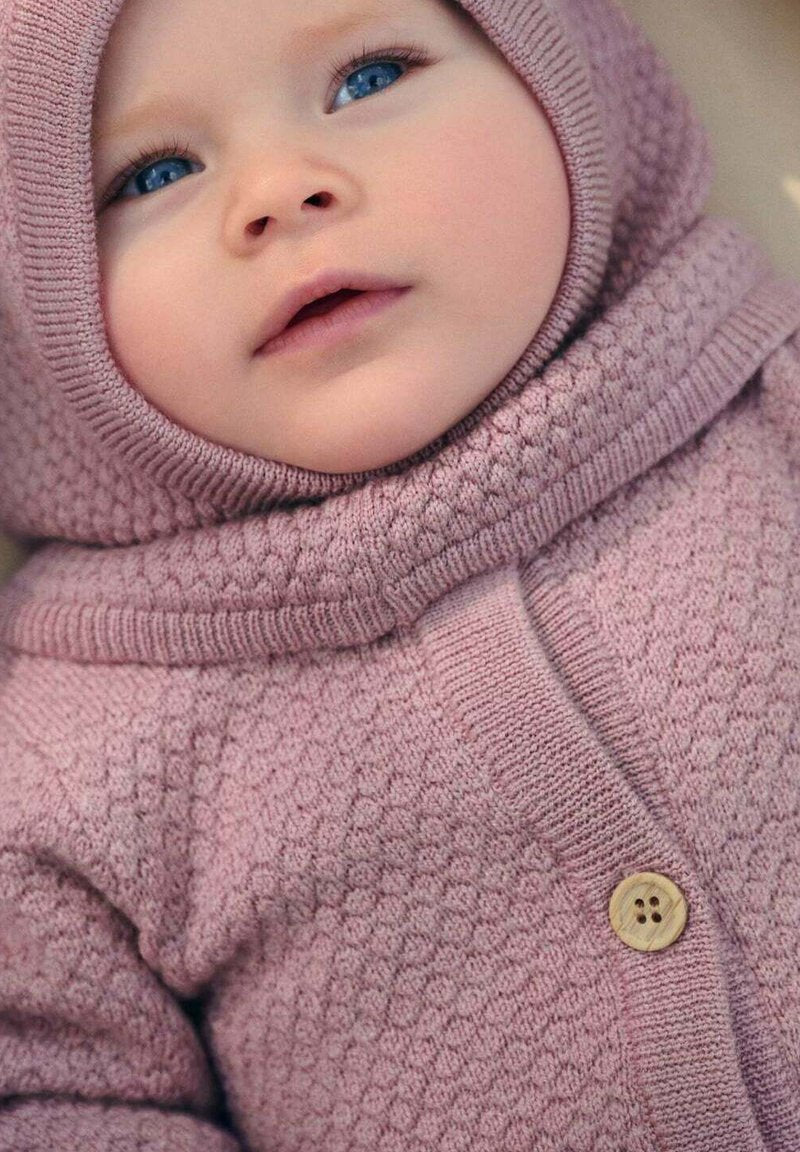 UNISEX Strampler in Pink – 100% Wolle