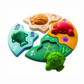 Plan toys Meeres-Puzzle aus Holz mit Muschel, Krabbe, Schildkröte und Wal für Kinder ab 12 Monaten.