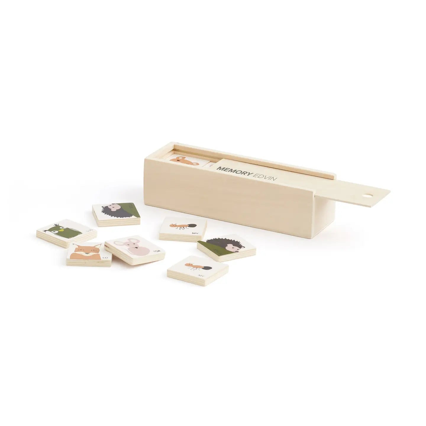 Kids Concept Memo-Spiel Edvin aus hochwertigem Holz mit 20 Spielplättchen in praktischer Holzbox für Kinder ab 2 Jahren.
