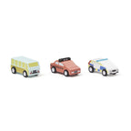 Kids Concept Rückzieh-Autos mit Bus, Taxi und Polizeiauto für Kinder ab 18 Monaten.
