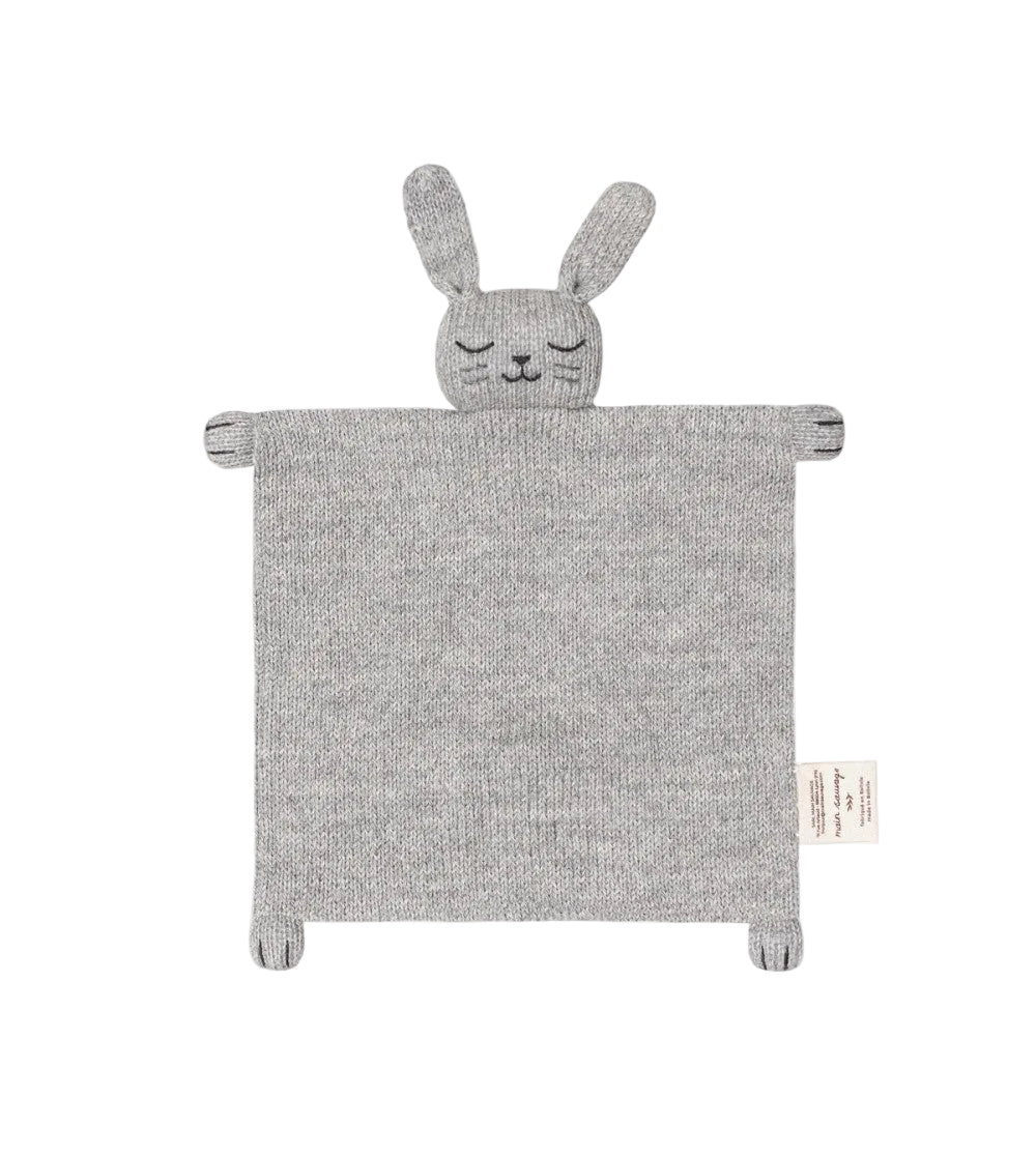Strick Kuscheltuch Hase Grey