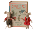 Maileg Weihnachts-Zwillingsmäuse, kleine Schwester und Bruder im Buch – Bild 1