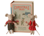 Maileg Weihnachts-Zwillingsmäuse, kleine Schwester und Bruder im Buch – Bild 1