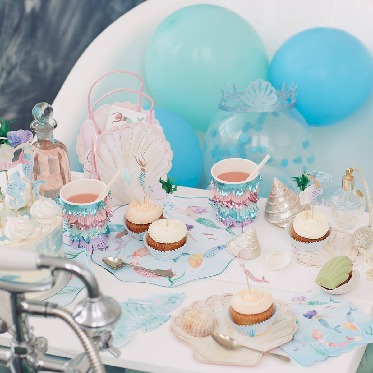 Partyteller Meerjungfrau 8er Set – Meri Meri