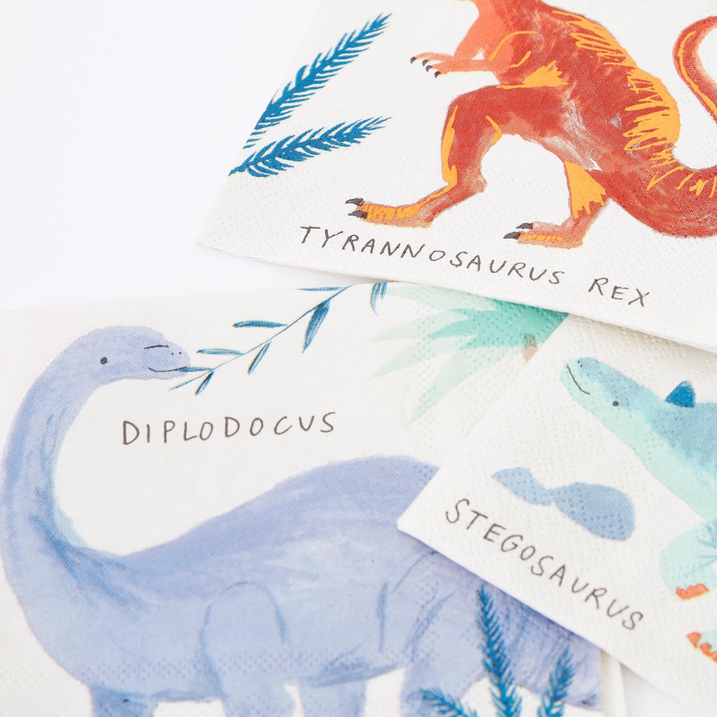 Servietten Dinosaurier, klein (16 Stk.) – Meri Meri