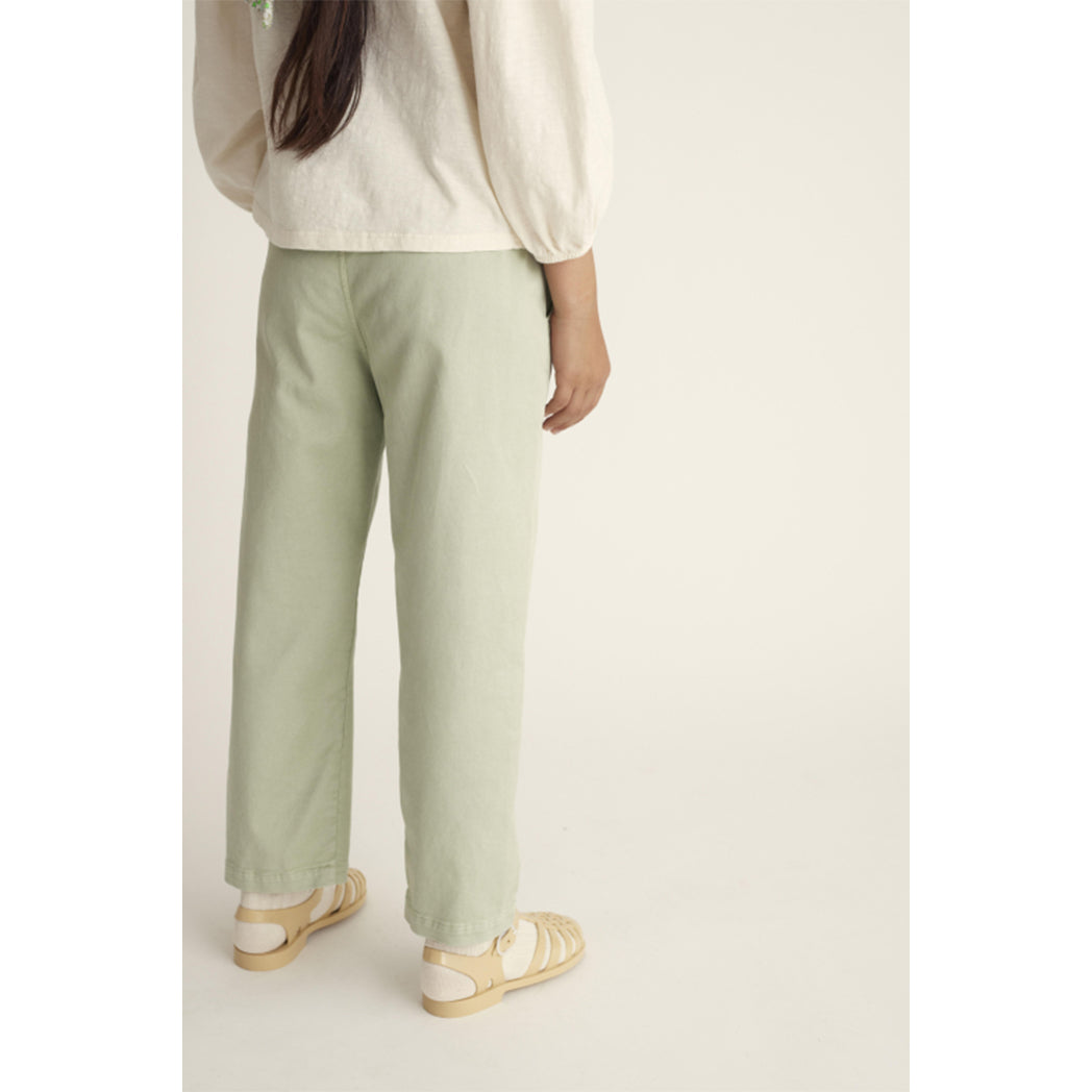 Leichte Twill Flounced Hose Paola Frosty Green