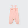 Cozmo Organic Soft Gauze Flounce Baby Jumpsuit crystal pink bei Yay Kids