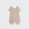 Cozmo Terry Baby Jumpsuit Luca Coffee Stripes bei Yay Kids