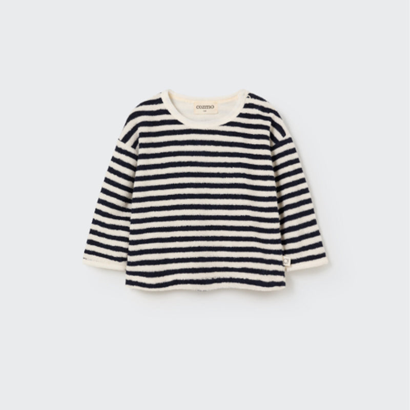 Cozmo Terry Sweatshirt Gael Striped Navy bei Yay Kids