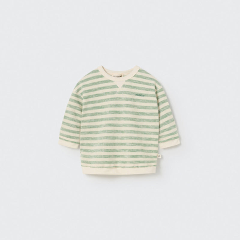 Cozmo Sweatshirt Thiago Grass Green Stripes bei Yay Kids