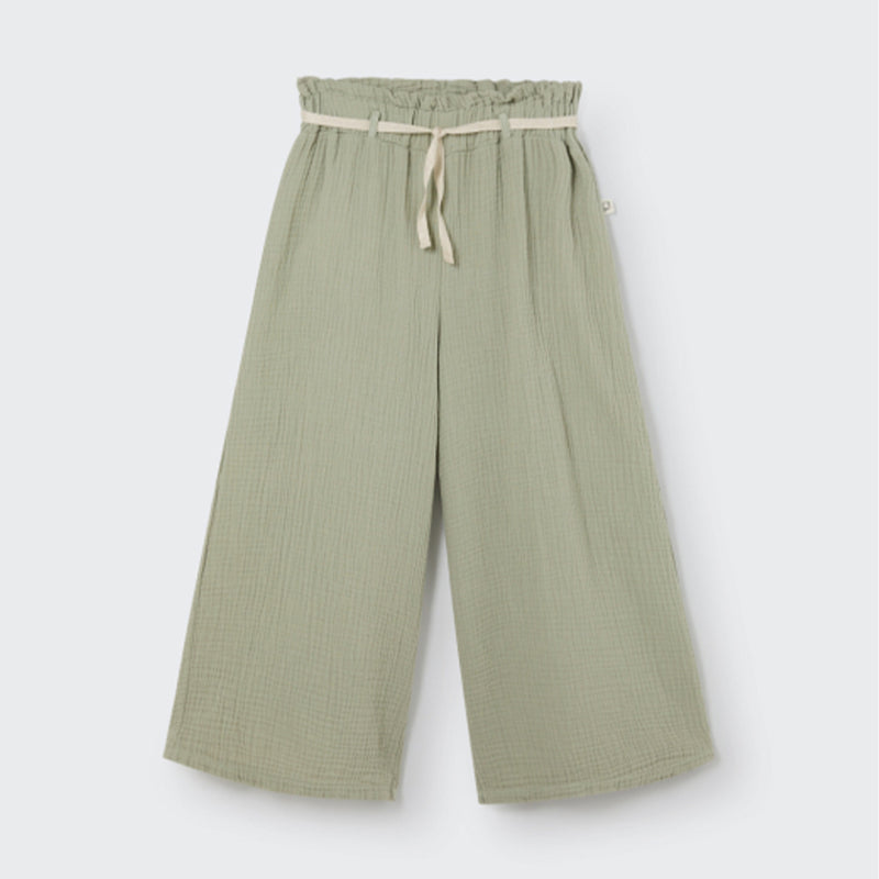 Cozmo Organic Soft Gauze Wide Pants Sena frosty green bei Yay Kids
