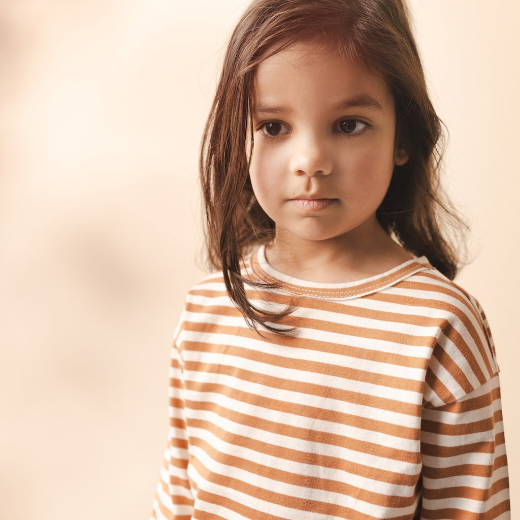 Phil & Phae Kinder Oversized Tee L/S Stripes Hazel bei Yay Kids