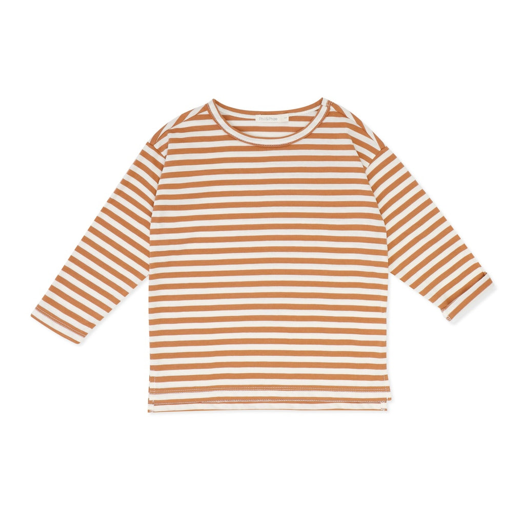 Phil & Phae Kinder Oversized Tee L/S Stripes Hazel bei Yay Kids