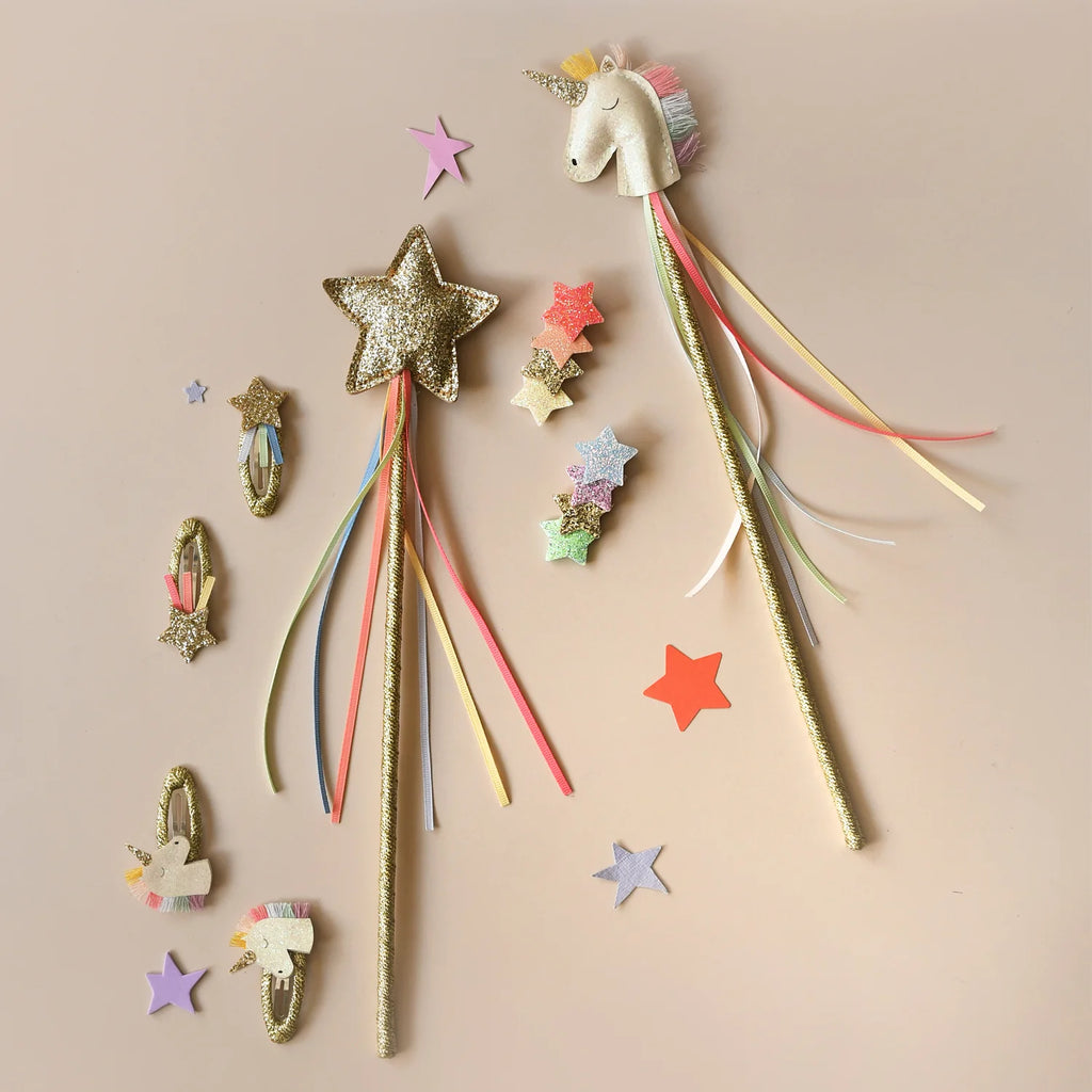 Hair Clips Rainbow Unicorn