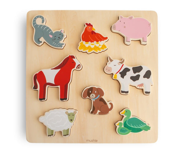 Puzzle Bauernhof aus Holz