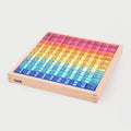 Gem Cube Tray – 100 Farbwürfel mit Spiegelholztablett