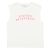 Sisters Department Damen T-Shirt Ärmellos mit Rundhalsausschnitt "Sisters Department" off-white bei Yay Kids