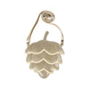 Donsje Amsterdam Kinder Tasche Pitta Pine Cone Champagne Metallic Leather bei Yay Kids