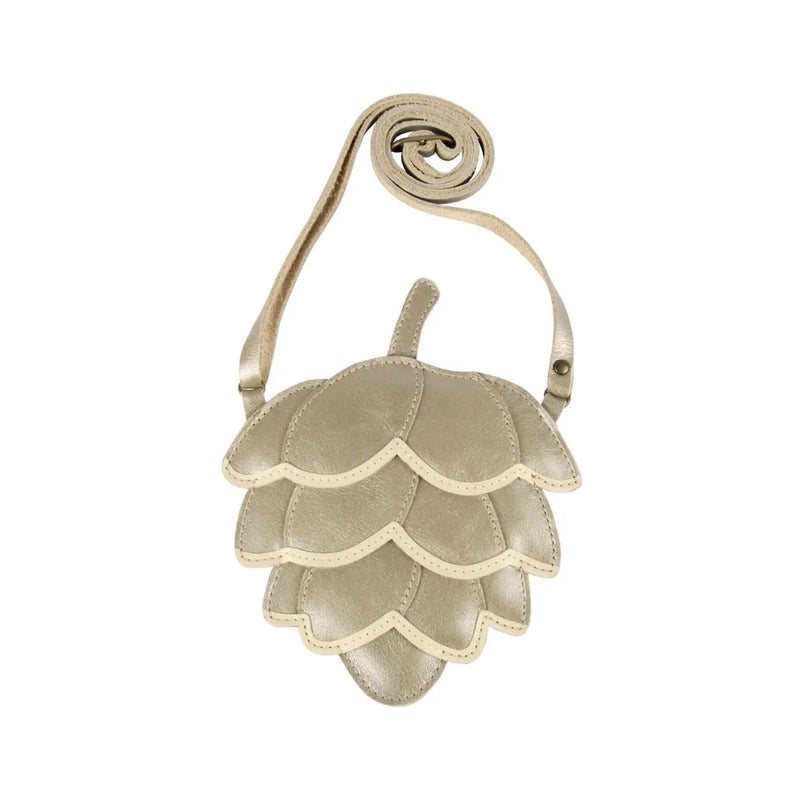 Donsje Amsterdam Kinder Tasche Pitta Pine Cone Champagne Metallic Leather bei Yay Kids