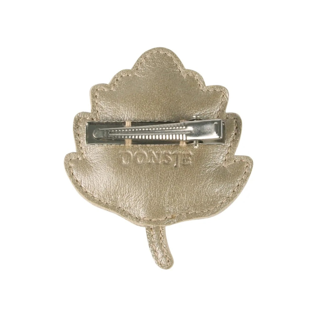 Donsje Amsterdam Wonda Hairclip Pine Cone Champagne Metallic Leather bei Yay Kids