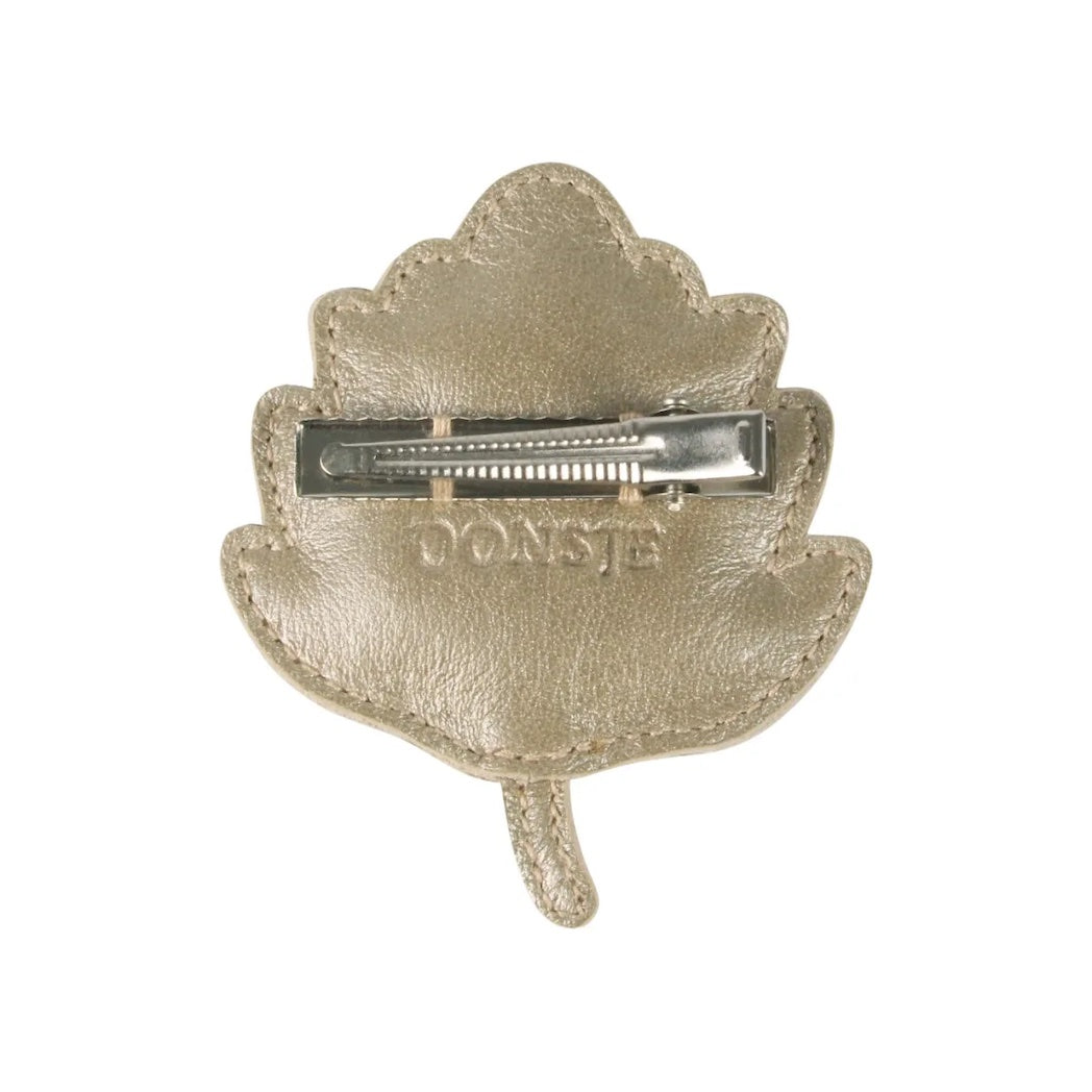 Donsje Amsterdam Wonda Hairclip Pine Cone Champagne Metallic Leather bei Yay Kids
