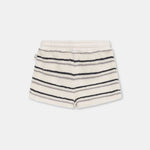My Little Cozmo Shorts in Weiss mit grauen und dunkelgrauen Streifen bei Yay Kids